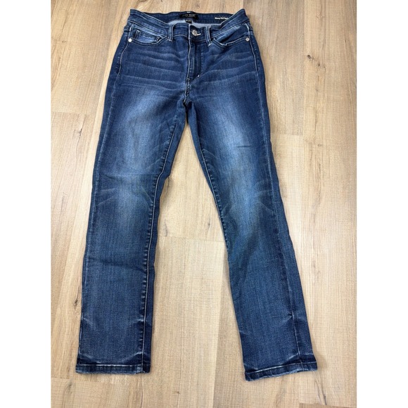 Judy Blue Denim - Judy Blue Skinny Fit Capri Jeans Dark Wash Stretch Denim Size 5 27 JB72121DK